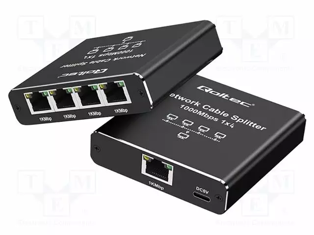 SWITCH ETHERNET - PNP - MUSTA - SARJA: USB A-USB C KAAPELI - HDMI, DVI, DisplayPort johdot - QOLTEC-52293 - 1