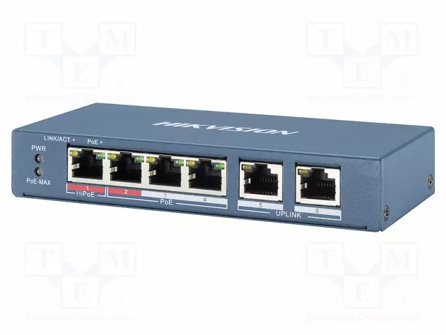 SWITCH POE ETHERNET - HALLITSEMATON - PORTTIEN LUKU: 6 - 48VDC - 60W - Teollisuusverkot - 6954273693343 - 1