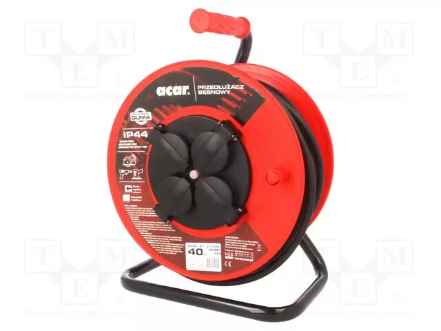 VERKKOJATKOKAAPELI - 3X1,5MM2 KUMI - MUSTA - PISTORAS.MÄÄRÄ: 4 - Jatkojohdot ja -haaroittimet - ACAR-M01903 - 1