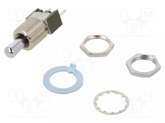 VIPUKYTKIN - ASENNOT: 3 - SPDT - ON-OFF-(ON) - 6A/125VAC - 3A/30VDC - 13X8MM - Vipukytkimet - M2019BB1W03 - 1