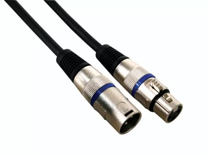 XLR CABLE PRO, XLR MALE TO XLR FEMALE BLACK (10m) - Kaiutinkaapelit - PAC123 - 1