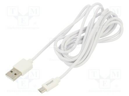 KAAPELI - USB 2.0 - USB A PISTOKE,USB B MIKROPISTOKE - 2M - 480MBPS - USB kaapelit ja adapterit - SAVKABELCL-124 - 1
