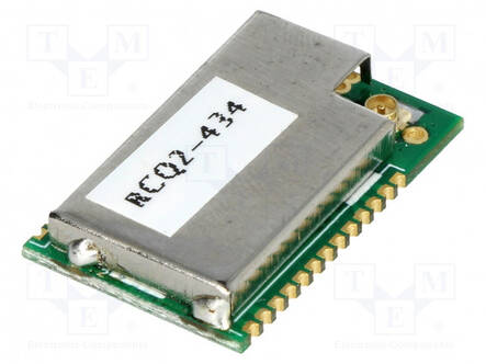 MODUULI: RF - 434MHZ - SERIAL - -112DBM - 2,2÷3,6VDC - 20DBM - SMD - RF moduulit - RCQ2-434 - 1