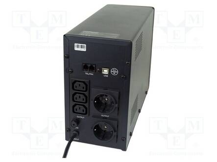 UPS VIRTALÄHDE - 900W - 1,5KVA - 230V - 382X222X124MM - 8AH - UAKKU: 12V - UPS ja tietokeneen virtalähteet - EG-UPS-034 - 2