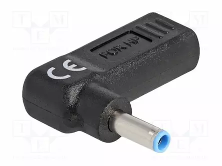 ADAPTERI - USB C RASIA,DC 4,5/3,0 LIITIN - MUSTA - KULMA- 3A - DC virtakaapelit - DELOCK-60004 - 1