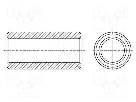 KOROKEHOLKKI - 3MM - LIERIÖMÄINEN - ALUMIINI - ULKOHALK: 5MM - Metalliset korotusruuvit ja -holkit - R30-6200314 - 1