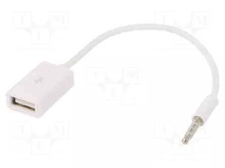 ADAPTERI - JACK 3,5MM 4PIN PISTOKE,USB A RASIA - NIKKELÖITY - USB kaapelit ja adapterit - AK-AD-24 - 1