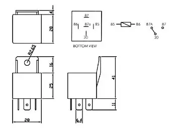 AUTORELE SPDT (ON-ON) 24VDC/30-40A FASTON-LIITTIMET - Autoreleet - 96024 - 2