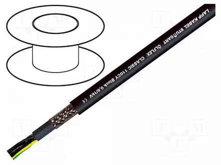 KYTKENTÄJOHTO - ÖLFLEX® CLASSIC 110 CY BK - 4G4MM2 - PVC - MUSTA - 600V,1KV - Suojatut moninapakaapelit - CL110CYBK-4G4 - 1