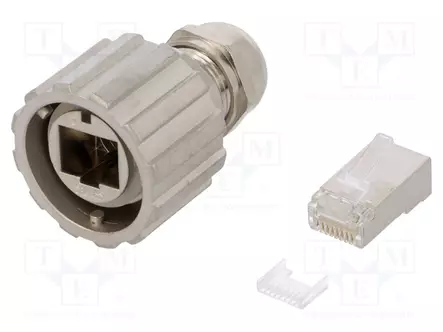 LIITIN: RJ45 - PISTOKE - PIN: 8 - CAT: 5E - SUOJATTU - 8P8C - 4,83÷6,73MM - RJ liittimet - 17-101794 - 1