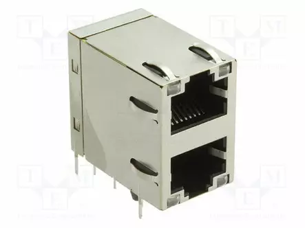 LIITIN: RJ45 - PISTORASIA - PIN: 8 - CAT: 5E - SUOJATTU - 8P8C - THT - RJ liittimet - 0879-2C1R-54 - 1