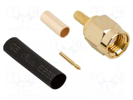 LIITIN: SMA - PISTOKE - UROS - SUORA - 50OHM - JUOTETTAVA,PURISTUS - PTFE - SMA, SMB, SMC liittimet - 132114 - 2