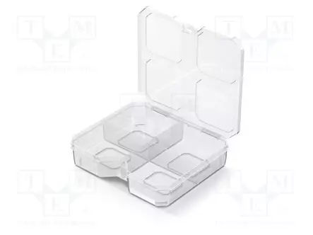 SÄILIÖ: KOLLEKTIIVI - OSIOT - LÄPINÄKYVÄ - 156X140X35MM - SQR BOX - Säiliöt ja rasiat - KSQ15154 - 1