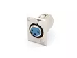 3P XLR SOCKET, NICKEL, CHASSIS MOUNT - Plugit ja jakit - CA104 - 1