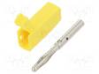 LABORATORY CONNECTOR: 2MM BANANA - PLUG - 10A - 30VAC - 60VDC - KELTAINEN - Banaaniliittimet 2mm - SLS205-X-24 - 1