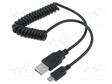 KAAPELI - KIERRE-USB 2.0 - USB A PISTOKE,USB B MIKROPISTOKE - USB kaapelit ja adapterit - TCAB-144 - 1