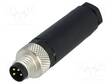 LIITIN: M8 - UROS - PIN: 4 - SUORA - JOHTOON - PISTOKE - M8 liittimet - RSMCK4 - 1