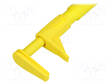 MITTAUSKOUKKU - KROKOTIILI - 5A - 1KVDC - KELTAINEN - 4MM - Testauskoukut - GRIP-F-24 - 2