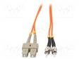 VALOKUITU PATCH-KAAPELI - OM2 - SC/UPC,ST/UPC - 2M - 50/125UM - LSZH - Patchcordit ja valokuitu-pigtailit - QOLTEC-54064 - 2