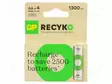 AKKU: NI-MH - AA - 1,2V - 1300MAH - RECYKO - KUPLAPAKKAUS - READY2USE - Akut - ACCU-R61300RNGPB4 - 1