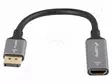 ADAPTERI - DISPLAYPORT-PISTOKE,HDMI-PISTORASIA - 0,2M - MUSTA - HDMI, DVI, DisplayPort johdot - AD-DP-HD-04 - 1