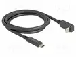 KAAPELI - USB C PISTOKE,USB C-PISTOKE 90° YLÄ-/ALA-1M - MUSTA - USB kaapelit ja adapterit - DELOCK-80034 - 1