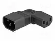 IEC C13 NAARAS-IEC C14 UROS-KULMA- 10A - 250V - Tietokone- ja laitejohdot - DELOCK-80474 - 1