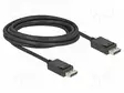 KAAPELI - DISPLAYPORT-PISTOKE,MOLEMMIN PUOLIN - DISPLAYPORT 2.1 - HDMI, DVI, DisplayPort johdot - DELOCK-80494 - 1
