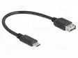 CABLE - USB 2.0 - USB A DOUBLE SIDED SOCKET,USB C PLUG - 0.2M - USB kaapelit ja adapterit - DELOCK-81534 - 1