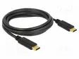 KAAPELI - USB 2.0 - USB C PISTOKE,MOLEMMIN PUOLIN - 2M - MUSTA - 5A - USB kaapelit ja adapterit - DELOCK-83324 - 1