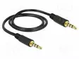 KAAPELI - JACK 3,5MM 4PIN PISTOKE,MOLEMMIN PUOLIN - 0,5M - MUSTA - Muut audio-videokaapelit - DELOCK-83434 - 1