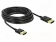 KAAPELI - HDMI-PISTOKE,MOLEMMIN PUOLIN - PIT: 3M - MUSTA - 36AWG - HDMI, DVI, DisplayPort johdot - DELOCK-84774 - 1
