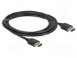 KAAPELI - HDMI-PISTOKE,MOLEMMIN PUOLIN - PIT: 2M - MUSTA - 30AWG - HDMI, DVI, DisplayPort johdot - DELOCK-85294 - 1