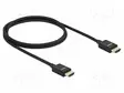 KAAPELI - HDMI-PISTOKE,MOLEMMIN PUOLIN - HDMI 2.1 - PIT: 1M - MUSTA - HDMI, DVI, DisplayPort johdot - DELOCK-85384 - 1