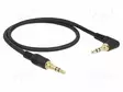 KAAPELI - 0,5M - PINNOITUS: KULLATTU - MUSTA - 24AWG - Muut audio-videokaapelit - DELOCK-85564 - 1