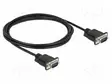 KAAPELI - D-SUB 9PIN PISTOKE,MOLEMMIN PUOLIN - PVC - PIT: 2M - MUSTA - Tietokonekaapelit ja -adapterit - DELOCK-86574 - 1