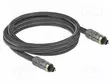 KAAPELI - TOSLINK-PISTOKE,MOLEMMIN PUOLIN - 2M - HARMAA - ØJOH: 7MM - Muut audio-videokaapelit - DELOCK-86984 - 1