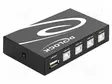 SWITCH - USB 2.0 - MUSTA - METALLI - TULO: USB B PISTORASIA X4 - USB kaapelit ja adapterit - DELOCK-87634 - 1