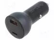 USB VIRTALÄHDE - USB A RASIA,USB C RASIA - 60W - HARMAA - Autopistokelaturit ja virtalähteet - ESOL-41054 - 1