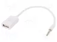 ADAPTERI - JACK 3,5MM 4PIN PISTOKE,USB A RASIA - NIKKELÖITY - USB kaapelit ja adapterit - AK-AD-24 - 1