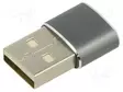 ADAPTERI - OTG,USB 2.0 - USB A PISTOKE,USB C RASIA - ALUMIINI - USB kaapelit ja adapterit - ART-OEM-C14 - 1