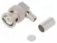 LIITIN: BNC - PISTOKE - UROS - 90° KULMA - 50OHM - JOHTOON - PTFE - BNC liittimet - J01000A0054 - 1