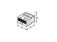 MICRO JUNCTION AND DISTRIBUTION CONNECTORS 4-CONDUCTOR TERMINAL BLOCK, LIGHT GREY - WAGO ja muut pikaliittimet - WG243304 - 2