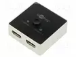 SWITCH - HDMI 2.0 - TULO: HDMI PISTORASIA X2 - MUSTA - HDMI, DVI, DisplayPort johdot - HDMI-SWITCH-04 - 2