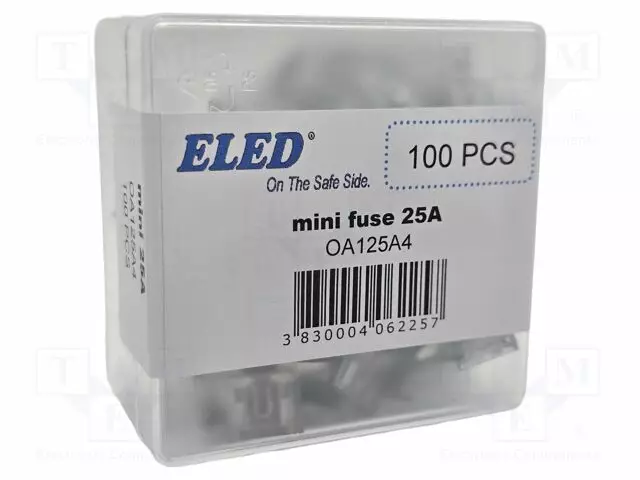 25A - 32VDC - AUTOSULAKE - 11,1MM - MINI - Autosulakkeet - OA125A4 - 1