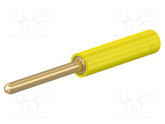 LABORATORY CONNECTOR: 2MM BANANA - ADAPTER - KELTAINEN - GOLD-PLATED - Banaaniliittimet 2mm - MLA2-24 - 1