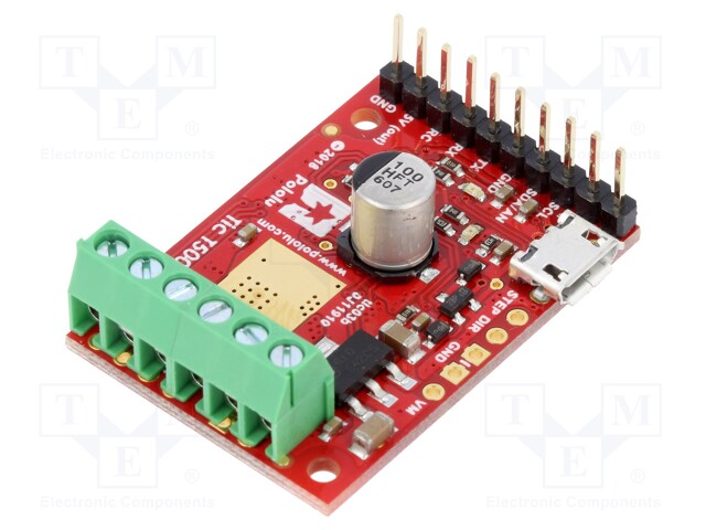 ASKELMOOTTORIN OHJAIN - MP6500 - ANALOGINEN,I2C,PWM,RC,TTL,USB - Moottoreiden moduuliajurit - POLOLU-3134 - 1