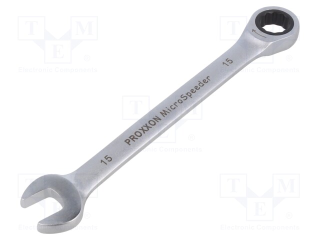 WRENCH: COMBINATION SPANNER - RATTLE - 15MM - MICROSPEEDER - Vääntötyökalut ja kiintolenkit - PR23264 - 1