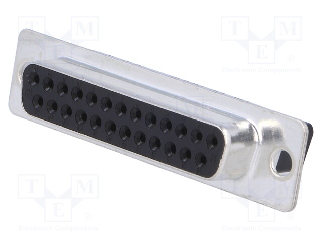 D-SUB LIITIN - PIN: 25 - N LIITINAARAS - JOHTOON - SUORA - B: 7,9MM - D liittimet - HDP20-1645334 - 1