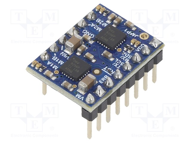 DC-MOOTTORIN OHJAIN - MOTORON - I2C - IJATK.LÄHTÖV.KANAV: 1,8A - CH: 2 - Moottoreiden moduuliajurit - POLOLU-5064 - 1